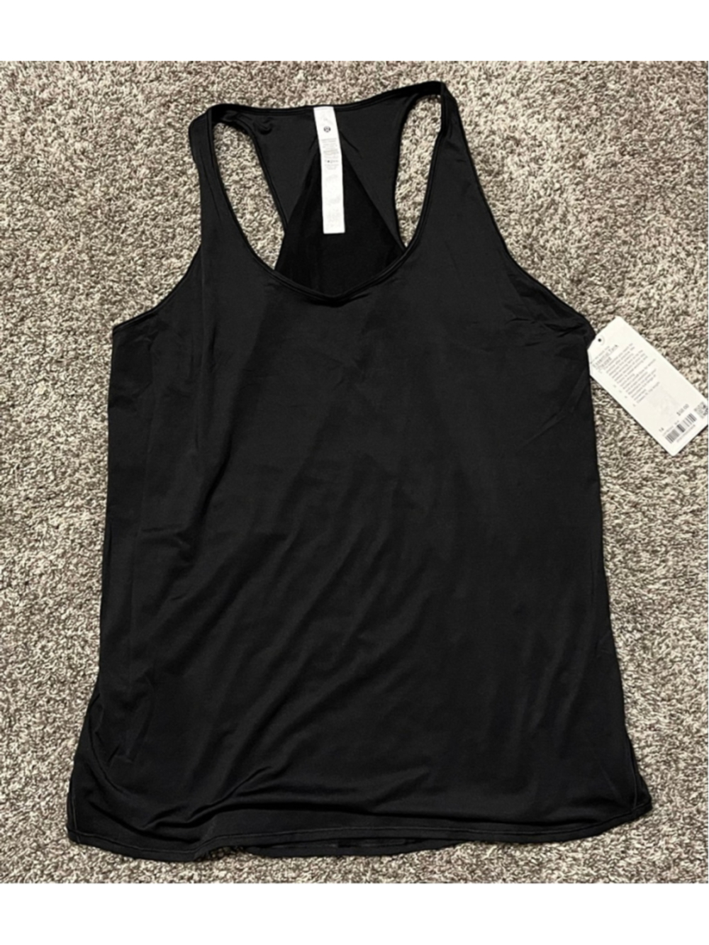 Lululemon Women’s Essential Tank Pleated Black Size 14 NWT